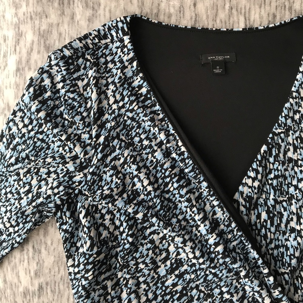 Ann Taylor Light Blue Wrap Dress